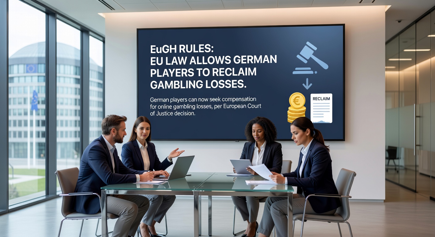 Gerichtssaal-Szene mit Richterhammer und Dokumenten, illustriert die rechtlichen Auseinandersetzungen um Glücksspielverluste