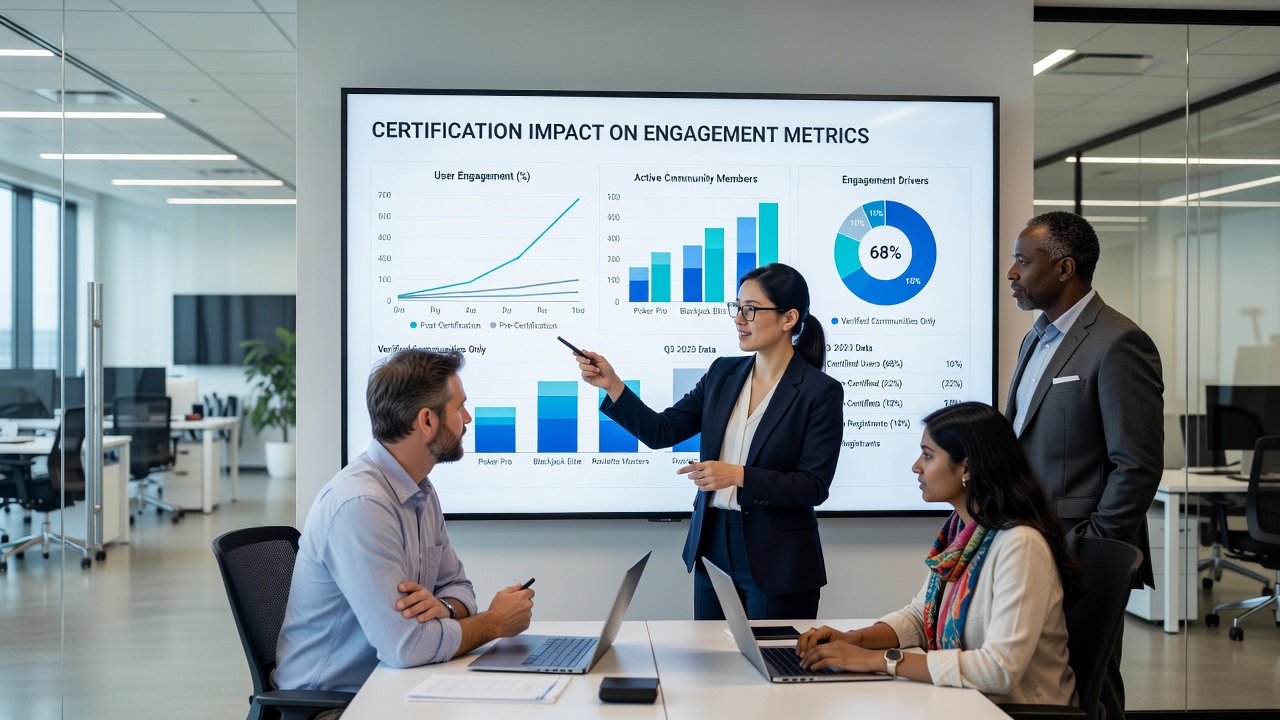 Darstellung von Engagement-Metriken in zertifizierten digitalen Tischspiel-Communities